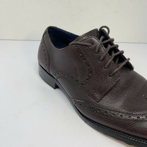 Cole Haan Benton MDL Wing II Derby Chocolate Grain Leather Mens Size 8.5 M